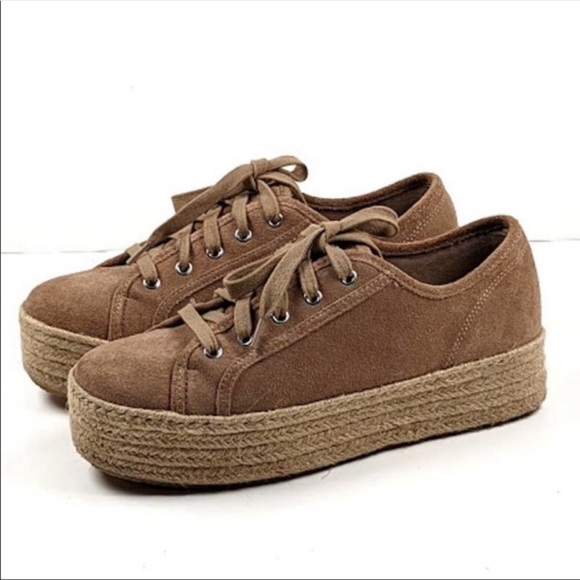 Ibiza made in Brazil espadrille platform suede leather‎ size 39’ - Picture 1 of 9